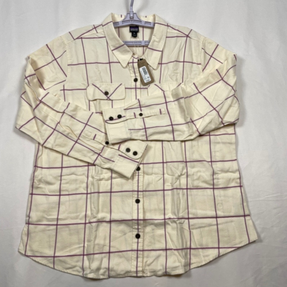 Patagonia Organic Cotton Fjord Flannel Shirt Woodland Natural XXL NWT MSRP $99 - Picture 6 of 11